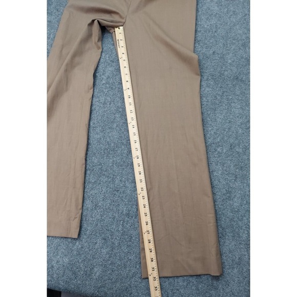 Lafayette 148 Pants 4 Brown Menswear Trousers Wide Leg Flare Career Slacks - Picture 3 of 11